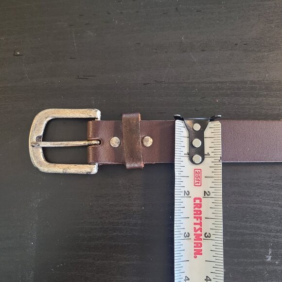 Vintage The Limited Leather Made in Italy Rhinestone Studded Belt Black Classic - Picture 5 of 8